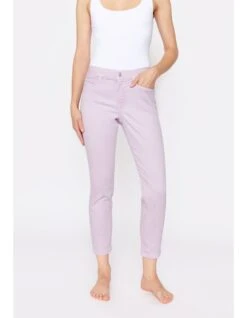 Angels One Size Jeans OSFA Crop In Lavender Fog