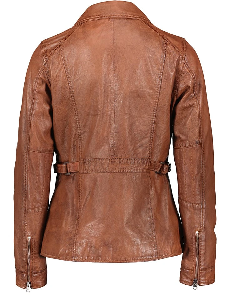 Lederjacke "Ciso" In Cognac 4 Lederjacke "Ciso" In Cognac – Bild 2