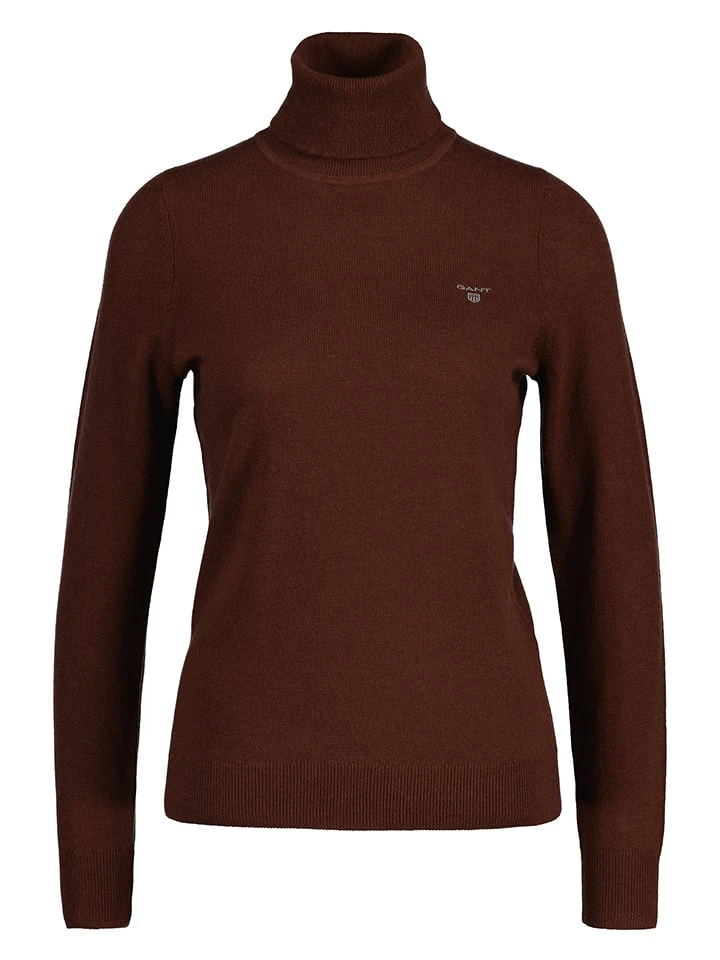 Gant Wollrollkragenpullover In Dunkelbraun 3 Gant Wollrollkragenpullover In Dunkelbraun