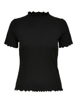 ONLY T-Shirts ONLEMMA S/S HIGHNECK In Schwarz
