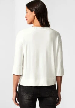 STREET ONE Shirt Mit Rippausschnitt Off White -ONLY || Vero Moda || Regatta Verkäufe street one shirt mit rippausschnitt off white 2