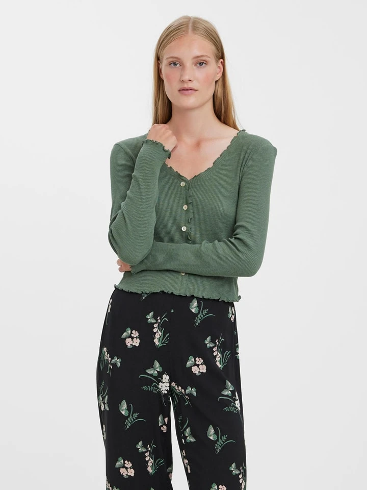 Vero Moda Cardigan "Anita" In Grün 4 Vero Moda Cardigan "Anita" In Grün – Bild 2