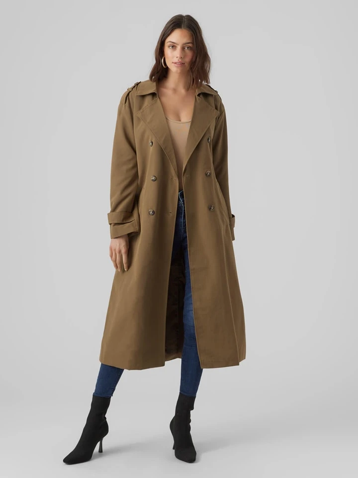 Vero Moda Trenchcoat "Chloe" In Khaki 3 Vero Moda Trenchcoat "Chloe" In Khaki